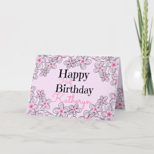 ハッピーハーフ誕生日カード シーズンカード (正面)