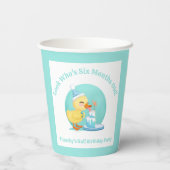 ハッピーハーフ誕生日ベビーアヒルとケーキパーティー 紙コップ (裏面)