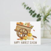 ハッピーハーベストシーズン秋ホリデーハガキ シーズンポストカード (スタンド正面)
