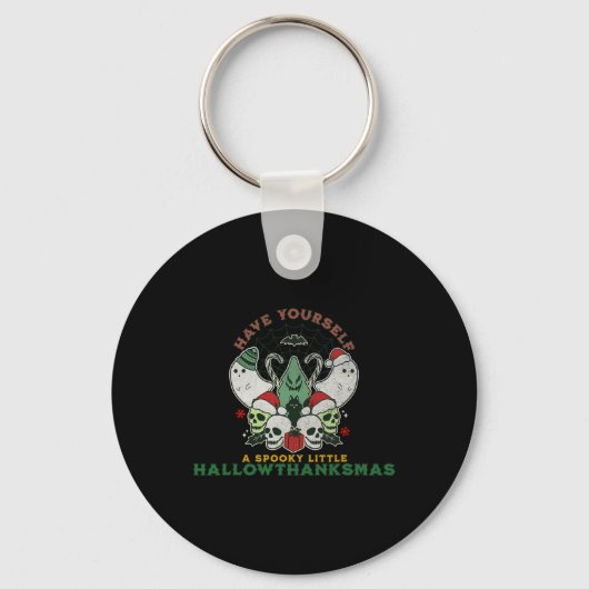 ハッピーハ不気味イロ感謝マスハロウィンクリスマスF キーホルダー (正面)