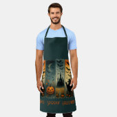 ハッピーハ不気味ルウィーンカボキンカカカカロウこうもり エプロン (着用した状態)