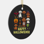 ハッピーハ不気味ロウィーンドッグウィーナー セラミックオーナメント (右)