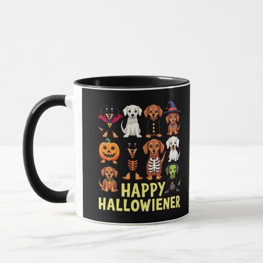 ハッピーハ不気味ロウィーンドッグウィーナー マグカップ (左)
