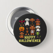 ハッピーハ不気味ロウィーンドッグウィーナー 缶バッジ (正面&裏面)