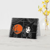 ハッピーハ幽霊のよく出るロウィン カード (黄色い花)