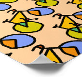 ハッピーバイク模様 ポスター (角)