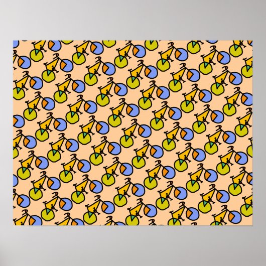 ハッピーバイク模様 ポスター (正面)