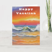 ハッピーバケーションカードシーサンセット絵画ズ カード (正面)