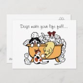 ハッピーバスタイムイエローラブラドール漫画 ポストカード (正面/裏面)