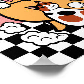 ハッピーバスタイムチョコレートラブラドール漫画ポスター ポスター (角)