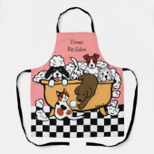 ハッピーバスタイムチョコレートラブラドール エプロン (正面)