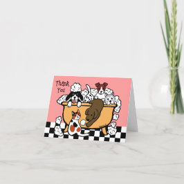 ハッピーバスタイムチョコレートラブラドール&ドッグフレンズ サンキューカード