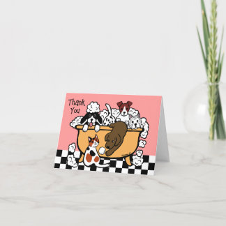 ハッピーバスタイムチョコレートラブラドール&ドッグフレンズ サンキューカード
