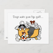 ハッピーバスタイムブラックラブラドール漫画 ポストカード (正面/裏面)