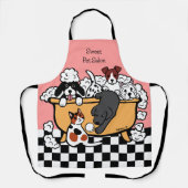 ハッピーバスタイムブラックラブラドール&ドッグフレンズ エプロン (正面)