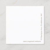 ハッピーバスタブ犬 |ペットグルーミング |かわいい漫画 スクエア名刺 (裏面)