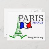 ハッピーバスティーリデイフランス ポストカード (正面/裏面)