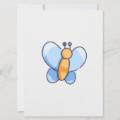 ハッピーバタフライベビーシャワーの招待状 (裏面)