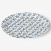 ハッピーバタフライベビーシャワー紙プレート ペーパープレート (アングル)