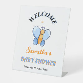 ハッピーバタフライ赤ちゃんシャワー台座標識 台座サイン