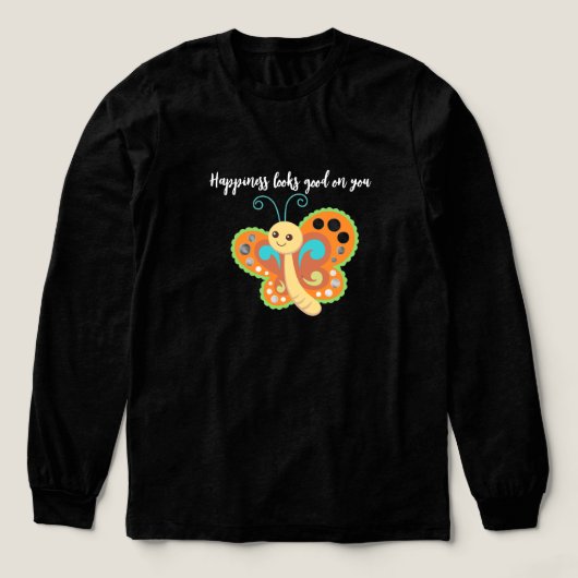 ハッピーバタフライ トライブレンドＴシャツ (デザイン正面)