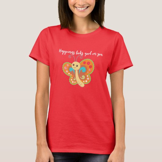 ハッピーバタフライ Tシャツ (正面)