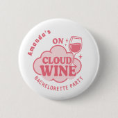 ハッピーバチェロレッテパーティー クラウドワインブライド 缶バッジ (正面)