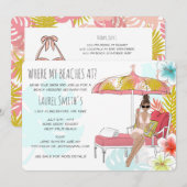 ハッピーバチェロレッテビーチウィークエンドご招待 招待状 (正面/裏面)