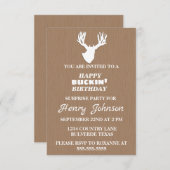 ハッピーバックイン誕生日サプライズパーティー 案内状 (正面/裏面)