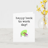 ハッピーバックワークの日、ウェルカムバックカード カード (黄色い花)