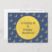 ハッピーバナナだ！（バナナの背景） シーズンポストカード (正面/裏面)