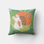 ハッピーバニーとニンジンの森 クッション (裏面)