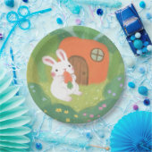 ハッピーバニーとニンジンの森 ペーパープレート (パーティー)