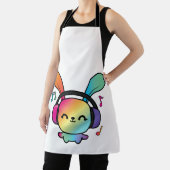 ハッピーバニーとヘッドホ聞ンの音楽へ。 エプロン (インサイチュ)