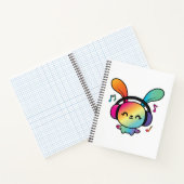 ハッピーバニーとヘッドホ聞ンの音楽へ。 ノートブック (内部)