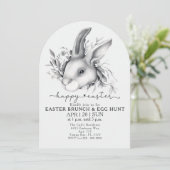 ハッピーバニーイースターブランチ&エッグ狩り招待状 招待状 (スタンド正面)