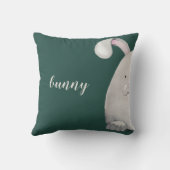 ハッピーバニーウォーターカラーイラストレーション クッション (裏面)