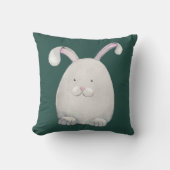 ハッピーバニーウォーターカラーイラストレーション クッション (正面)