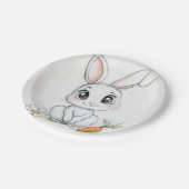 ハッピーバニースマイル紙プレート ペーパープレート (アングル)