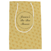 ハッピーバビーシャワーのまわりに中抱き枕 ミディアムペーパーバッグ (正面)