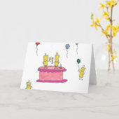 ハッピーバブル誕生日 カード (黄色い花)
