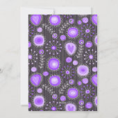 ハッピーバレンタお洒落ーパープルハート花名 シーズンカード (裏面)