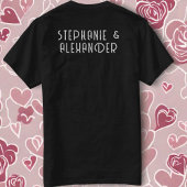 ハッピーバレンタインのおもしろい引用文カップルのモノグラム Tシャツ