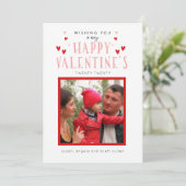 ハッピーバレンタインのタイポグラフィ写真カード シーズンカード (スタンド正面)