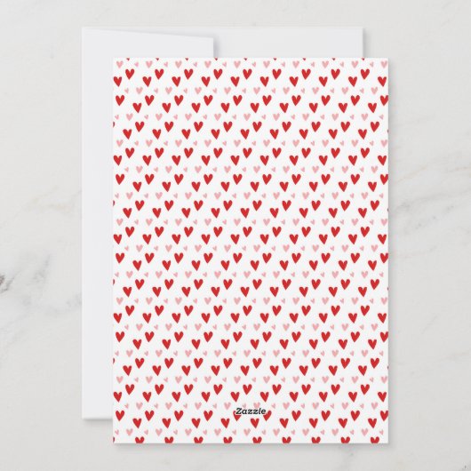 ハッピーバレンタインのタイポグラフィ写真カード シーズンカード (裏面)