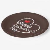 ハッピーバレンタインのハートスワップID734 ペーパープレート (アングル)