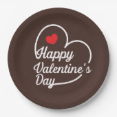 ハッピーバレンタインのハートスワップID734 ペーパープレート (正面)