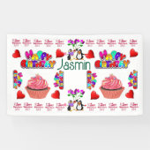 ハッピーバレンタインのバナー，ハッピーバースデーバナー 横断幕 (横)