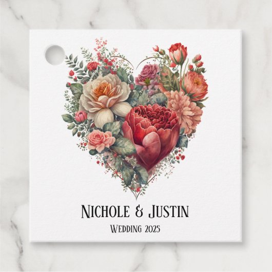 ハッピーバレンタインのバラ結婚ズ フェイバータグ (正面)