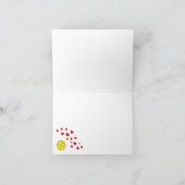 ハッピーバレンタインの喜ばしいピックボールのグリーティングカード カード (内部)